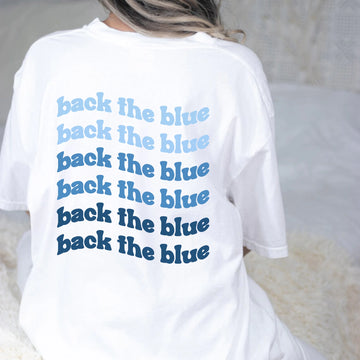 Back the Blue Comfort Colors Shirt - Police Support - Sheriff Deputy - State Trooper - Police Wife - Police Mom - Thin Blue Line