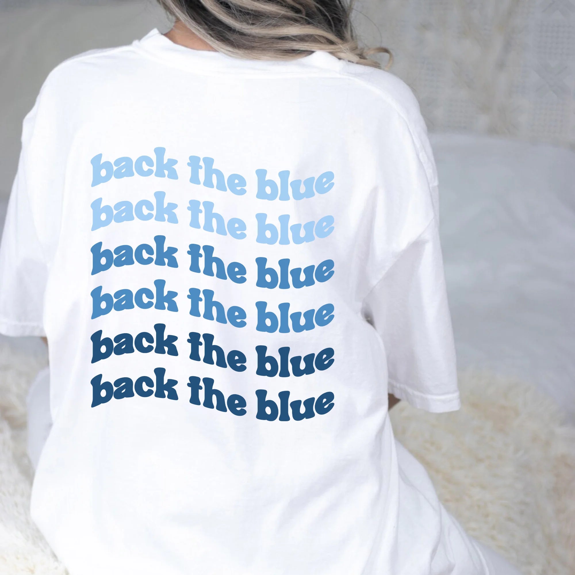Back the Blue Comfort Colors Shirt - Police Support - Sheriff Deputy - State Trooper - Police Wife - Police Mom - Thin Blue Line