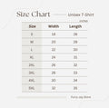 SizeChart Unisex Tshirt